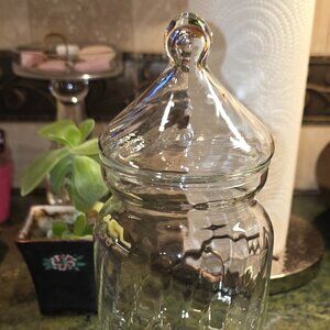 Clear Glass Apothecary Jar with Lid